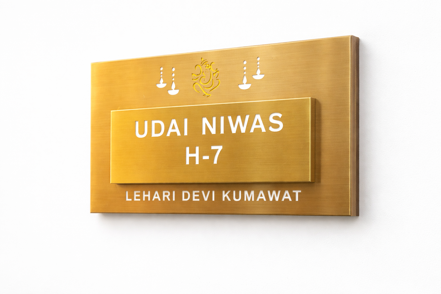 Rose Gold Matt Stainless Nameplate 12x20 inches