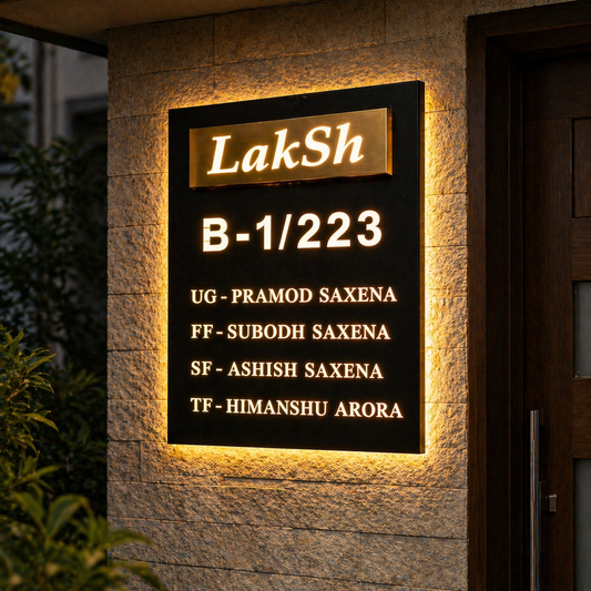Titanium Black Matt Stainless Nameplate 20x28 inches