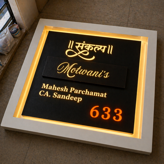 Titanium Black Matt Stainless Nameplate 24x28 inches