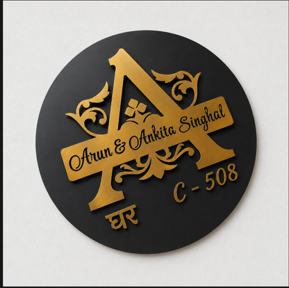 Flat Nameplate Round nameplate