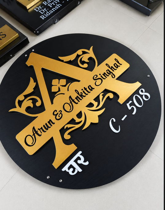 Flat Nameplate Round nameplate
