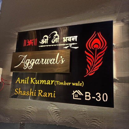 Titanium Black Matt Stainless Nameplate24x32 inches