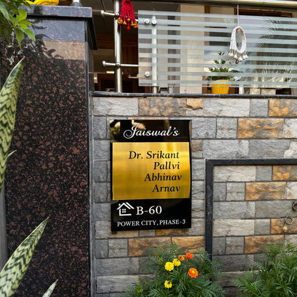 Titanium Black Mirror Nameplate  20x36,20x40  inches