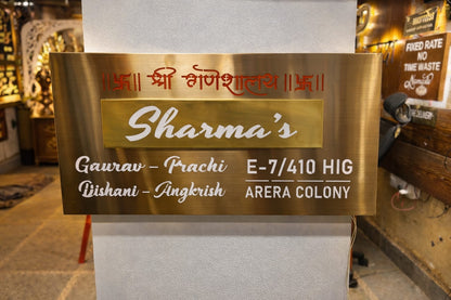 Gold Matt Stainless Nameplate 24x36 inches