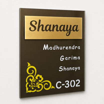 Titanium Black Matt Stainless Nameplate 16x20 inches