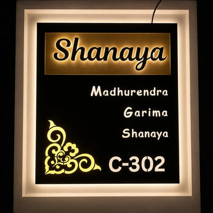 Titanium Black Matt Stainless Nameplate 16x20 inches