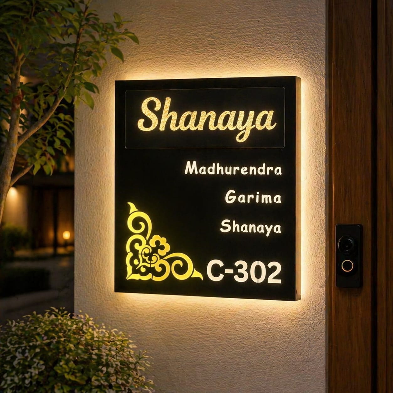 Titanium Black Matt Stainless Nameplate