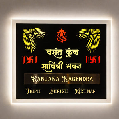Titanium Black Matt Stainless Nameplate 28x44 inches