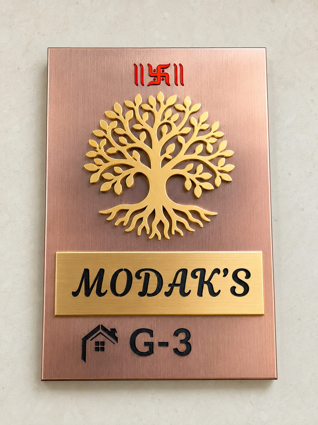 3D LETTER Nameplate Rose Gold  Stainless steel 16x24 inches