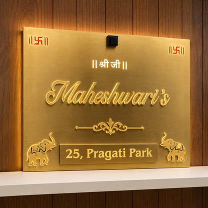 3D LETTER Nameplate Gold  Stainless 28x44 inches