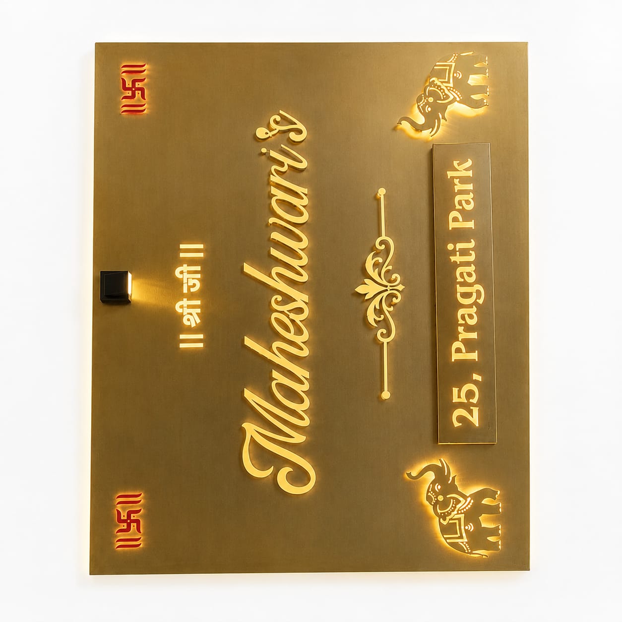 3D LETTER Nameplate Gold  Stainless 28x44 inches