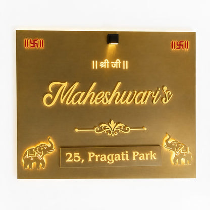 3D LETTER Nameplate Gold  Stainless 28x44 inches