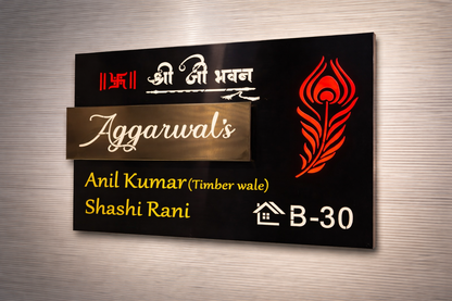 Titanium Black Matt Stainless Nameplate24x32 inches