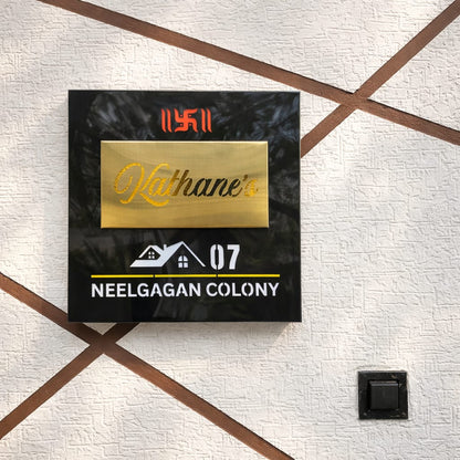 Titanium Black Mirror Nameplate  20x36,20x40  inches
